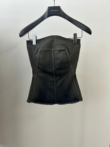 RICK OWENS - Denim Top - Bustier Top - AW25 - 78D DARKDUST DEGRADE